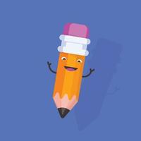 Pencil smiling illustration concept vector design