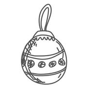 Christmas Ball hand drawn Doodles and sketches vector