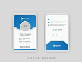 Creative company id card template vector