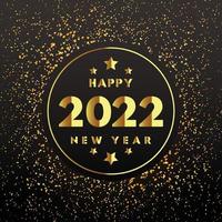 Golden Circle New Year 2022 Vintage Background