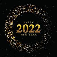Golden Circle New Year 2022 Vintage Background