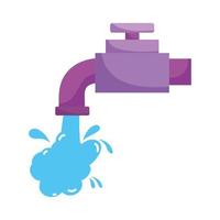 faucet water cleaning hygiene isolated icon white background