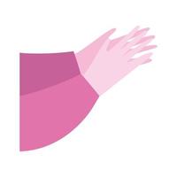 hands characters isolated icon white background vector