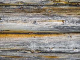 Old orange wood texture of wooden walls Norway. photo