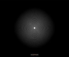 Abstract circle pattern black and white color ring. Abstract  vector illustration for sound wave, Monochrome graphic.