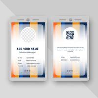 plantilla de diseño de tarjeta de identificación comercial vector