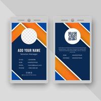 Id card with colorful design vector