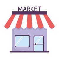 Isolated market store vector design