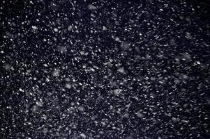 Snowstorm texture on black photo