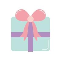 gift box with bow on white background vector