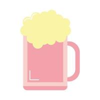 glass of beer on white background vector