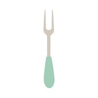 fork for meat on white background vector