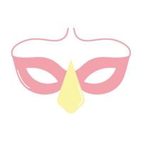 mask of a pink color on white background vector