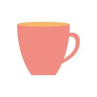 cup of pink color on a white background vector