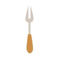 fork for meat on white background vector