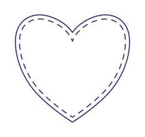 embroidery heart design vector