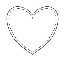 embroidery heart design vector