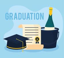 cute graduation card vector