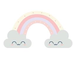 cute rainbow illustration vector