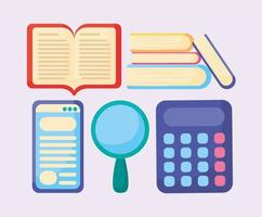 five education items vector