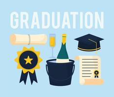 nice graduation card vector