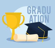 nice graduation design vector