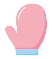 pink kitchen glove vector