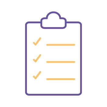 document with check marks line style icon vector design