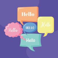 global hello design vector