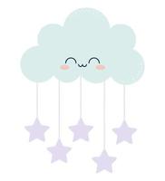 pretty cloud mobile vector