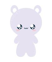 purple teddy bear vector