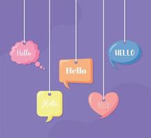 global hello illustration vector