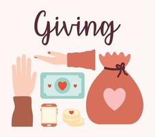 nice giving items vector