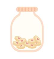 jar with coins vector