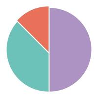 pie chart icon vector