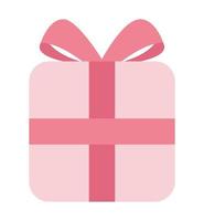 caja de regalo rosa vector
