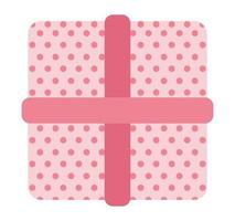 diseño de caja de regalo rosa vector