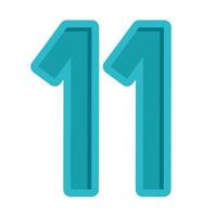 number eleven design vector