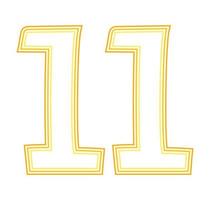 pretty number eleven vector