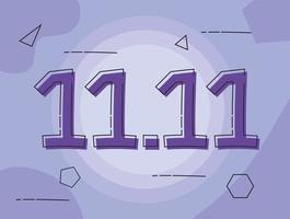 11 11 shopping day banner vector