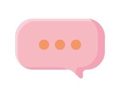 pink text bubble vector