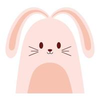 bonito conejo rosa vector