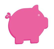 pink piggy design vector