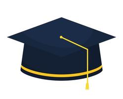 blue graduate hat vector