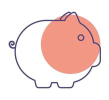 red piggy design vector