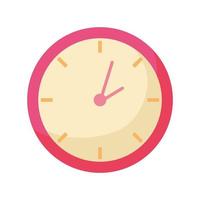 red clock icon vector