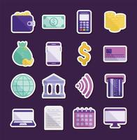 sixteen payment solutions items vector