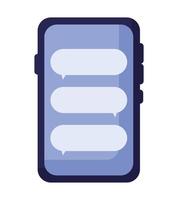 cellphone with text bubble vector