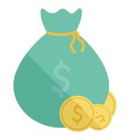 money bag icon vector