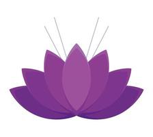 purple lotus design vector